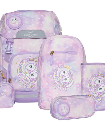 Beckmann Skoletaskesæt Classic Maxi Unicorn Princess Purple
