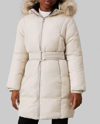 Calvin Klein Dynefrakke Classic Belted Pelican