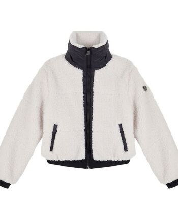 Ea7 Fleecejakke White Sand    Sort