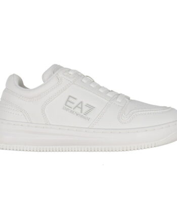 Ea7 Sko Hvid Sølv
