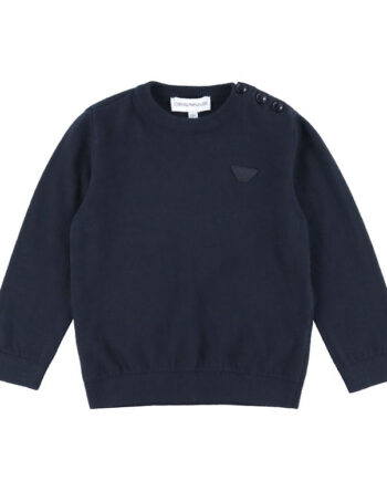 Emporio Armani Bluse Bomuld Uld Navy