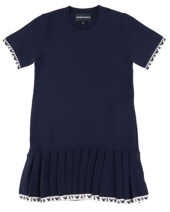 Emporio Armani Kjole Strik Navy    Hvid