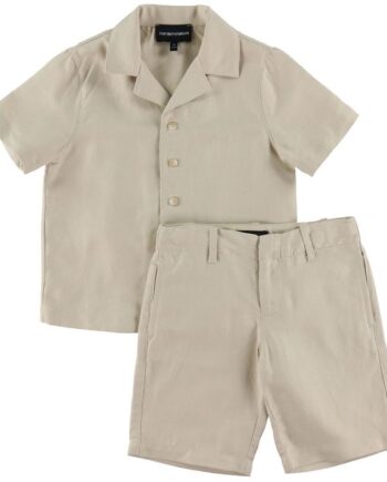 Emporio Armani Sæt Skjorte Shorts Beige