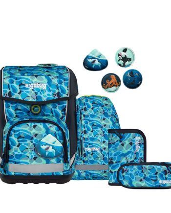 Ergobag Skoletaskesæt Cubo Ocean Divebear