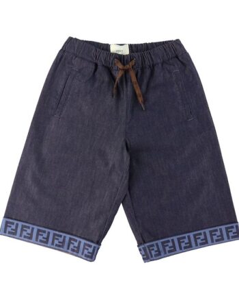 Fendi Shorts Navy    Logobånd