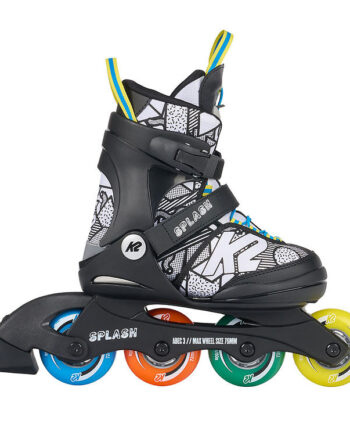 K2 Rulleskøjter      Tusser Splash Sort Hvid Inliner