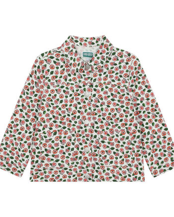 Kenzo Denimjakke Ivory Rosa    Blomster