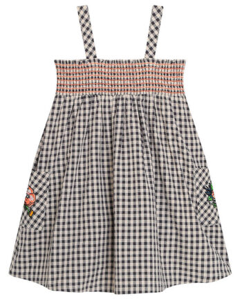 Kenzo Kjole Creme Gråternet    Blomst