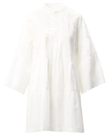 Lala Berlin Kjole Delmar Magic Garden Embroidery White