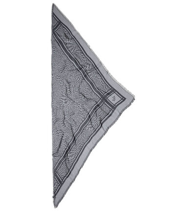 Lala Berlin Tørklæde Triangle Tilda Swoosh Black White