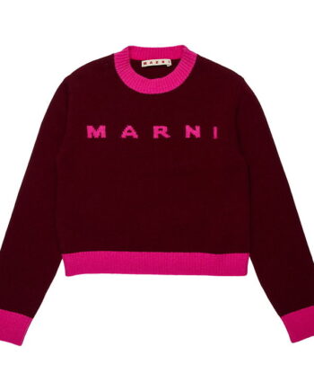 Marni Bluse Cropped Uld Berry Jam