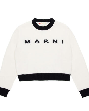 Marni Bluse Cropped Uld Hvd    Sort