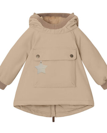 Mini   Ture Vinterjakke Babywen Fleece Savannah Tan