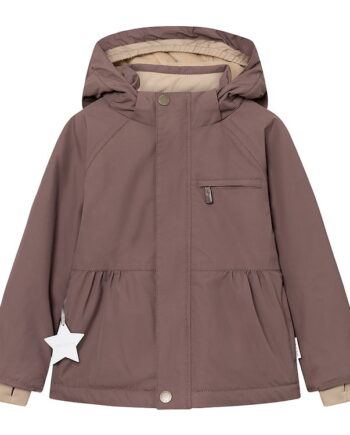Mini   Ture Vinterjakke Matbriddine Fleece Peppercorn Plum