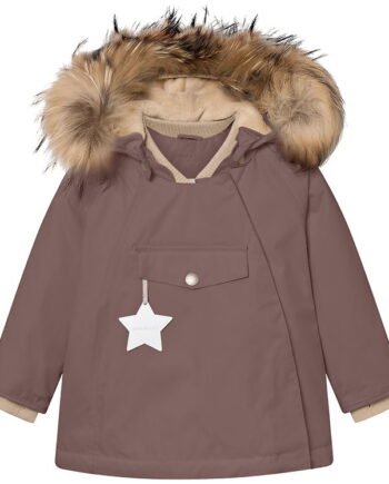 Mini   Ture Vinterjakke Matwang Fleece Fur Peppercorn Plum