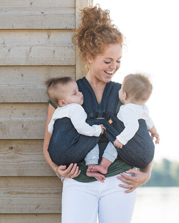 Mini Monkey Slynge Til Tvillinger Sort