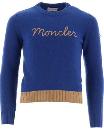 Moncler Bluse Uld Blå    Brun