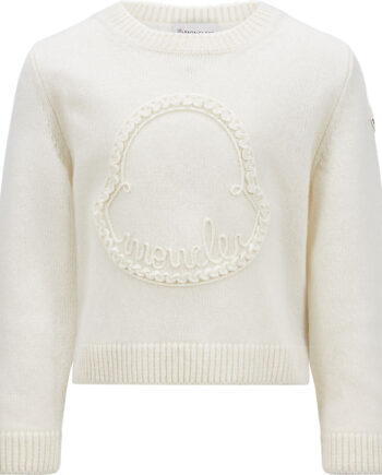Moncler Bluse Uld Hvid    Logo