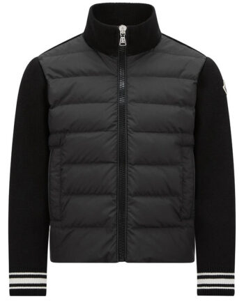 Moncler Cardigan Strik Dun Sort