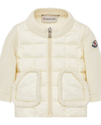 Moncler Cardigan Uld Dun Hvid