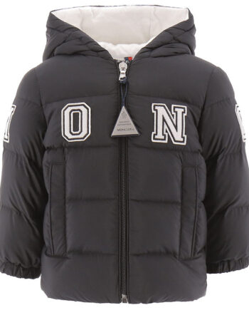 Moncler Dunjakke Bayan Sort    Hvid