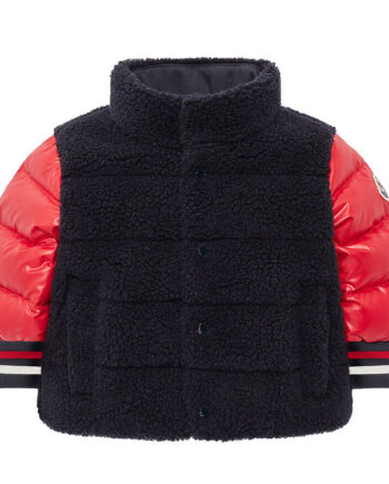 Moncler Dunjakke    Fleece Tyler Navy    Rød