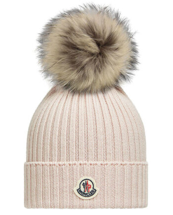 Moncler Hue Uld Lysegrå    Imiteret Pelskvast