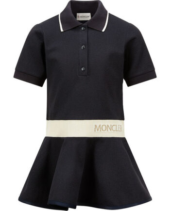 Moncler Kjole Navy    Hvid