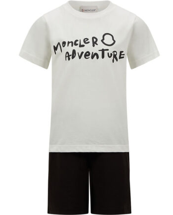 Moncler Sæt  -shirt Shorts Adventure Hvid Sort