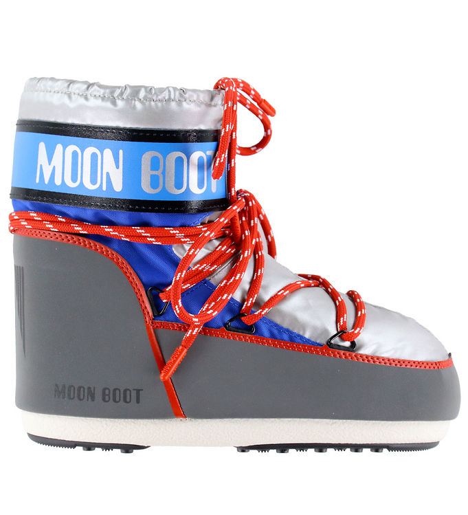 Moon Boot Vinterstøver Icon Low Silver Blue Red