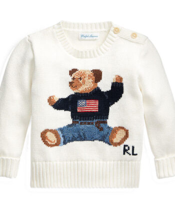 Polo Ralph Lauren Bluse Strik Hvid    Bamse