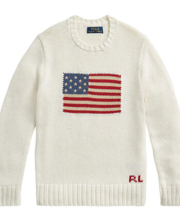 Polo Ralph Lauren Bluse Strik Hvid    Flag