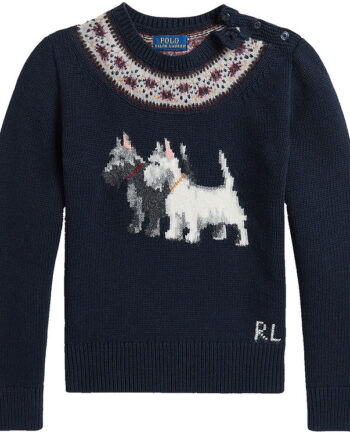 Polo Ralph Lauren Bluse Strik Navy    Hunde