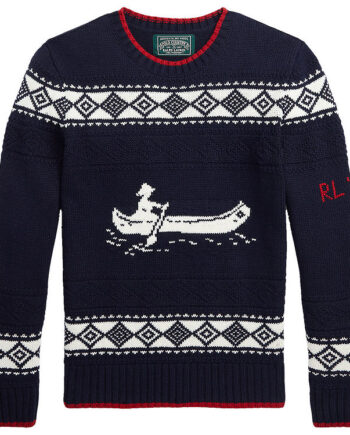 Polo Ralph Lauren Bluse Strik Navy    Hvid