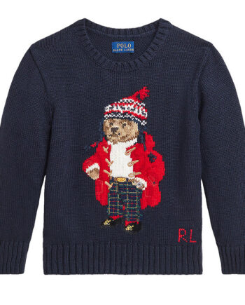 Polo Ralph Lauren Bluse Strik Navy    Rød