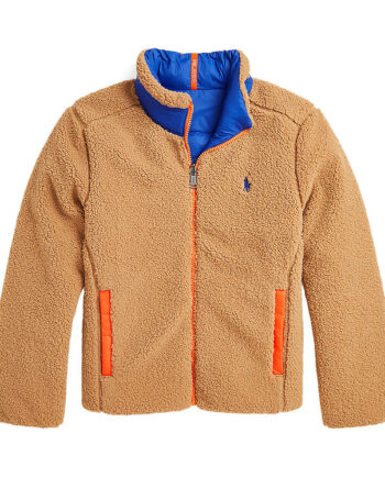 Polo Ralph Lauren Dynejakke    Fleece Vendbar Brun Blå    Or