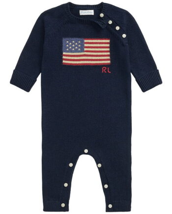Polo Ralph Lauren Heldragt Strik Hunter Navy    Flag