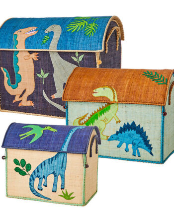 Rice Opbevaringskurve Raffia   Stk  52 45 37 Cm Dinosaur