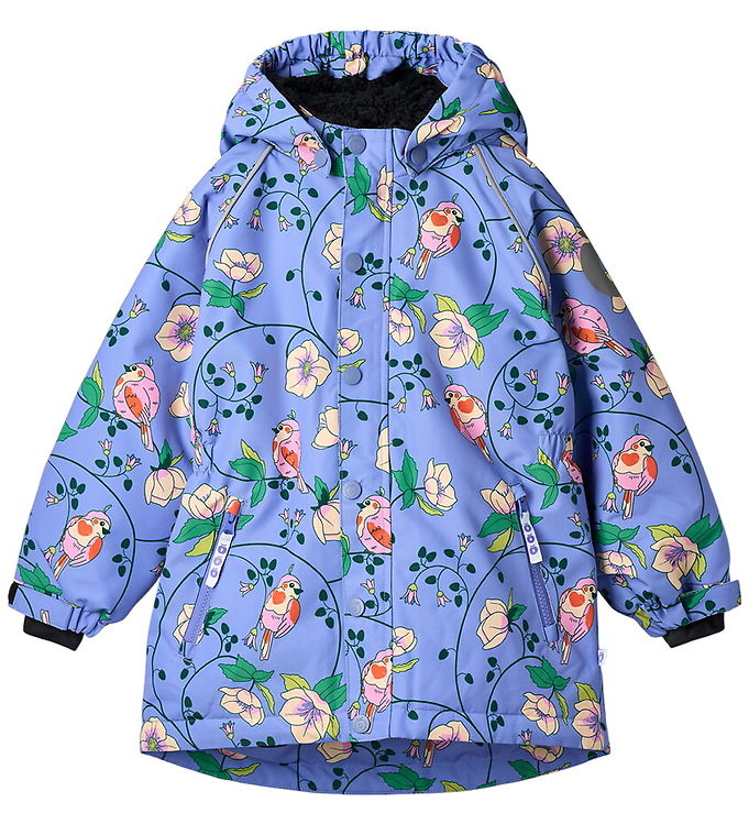 Småfolk Vinterjakke Purple Delight    Fugle Blomster