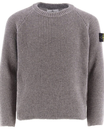 Stone Island Bluse Uld Viskose Mørkegråmeleret