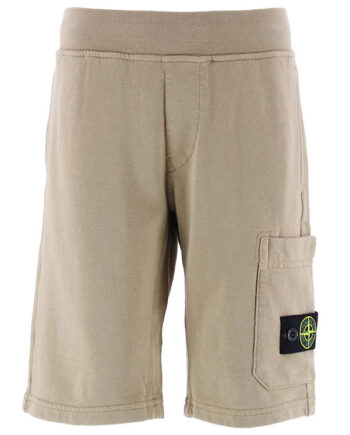 Stone Island Sweatshorts Deserto    Logo