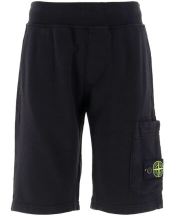 Stone Island Sweatshorts Sort    Logo