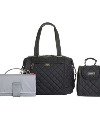 Storksak Pusletaske Stevie Quilt Sort