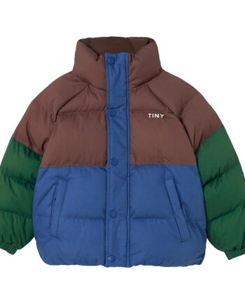 Tiny Cottons Dynejakke Color Block Mørkeblå