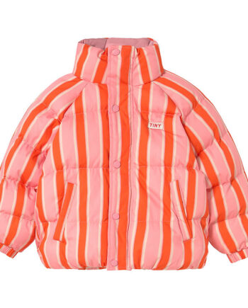 Tiny Cottons Dynejakke Retro Stripes Summer Red Pink