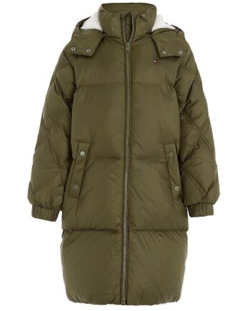 Tommy Hilfiger Dunfrakke Drab Olive Green