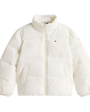 Tommy Hilfiger Dynejakke Flag Ivory Silk