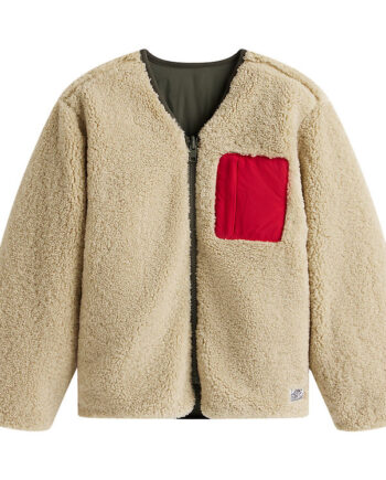 Tommy Hilfiger Fleecejakke Vendbar Pewter Green Beige