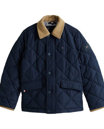 Tommy Hilfiger Termojakke Quilted Contrast Collar Dark Nig