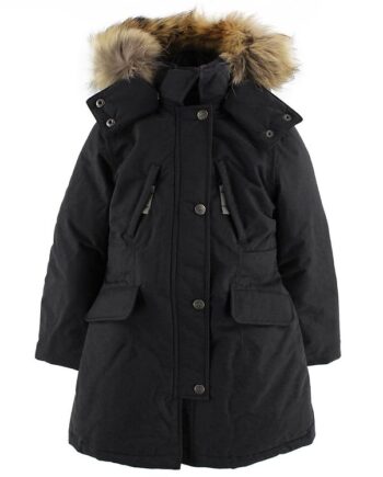 Ver De Terre Dunfrakke    Pels Sort